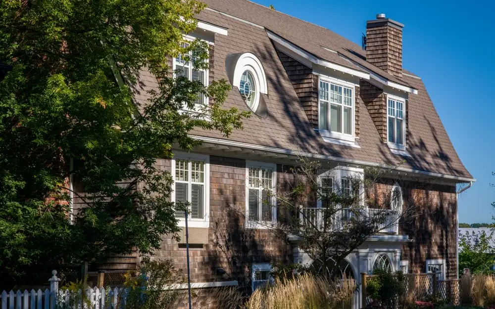 Shingle roof on a home with dormer windows